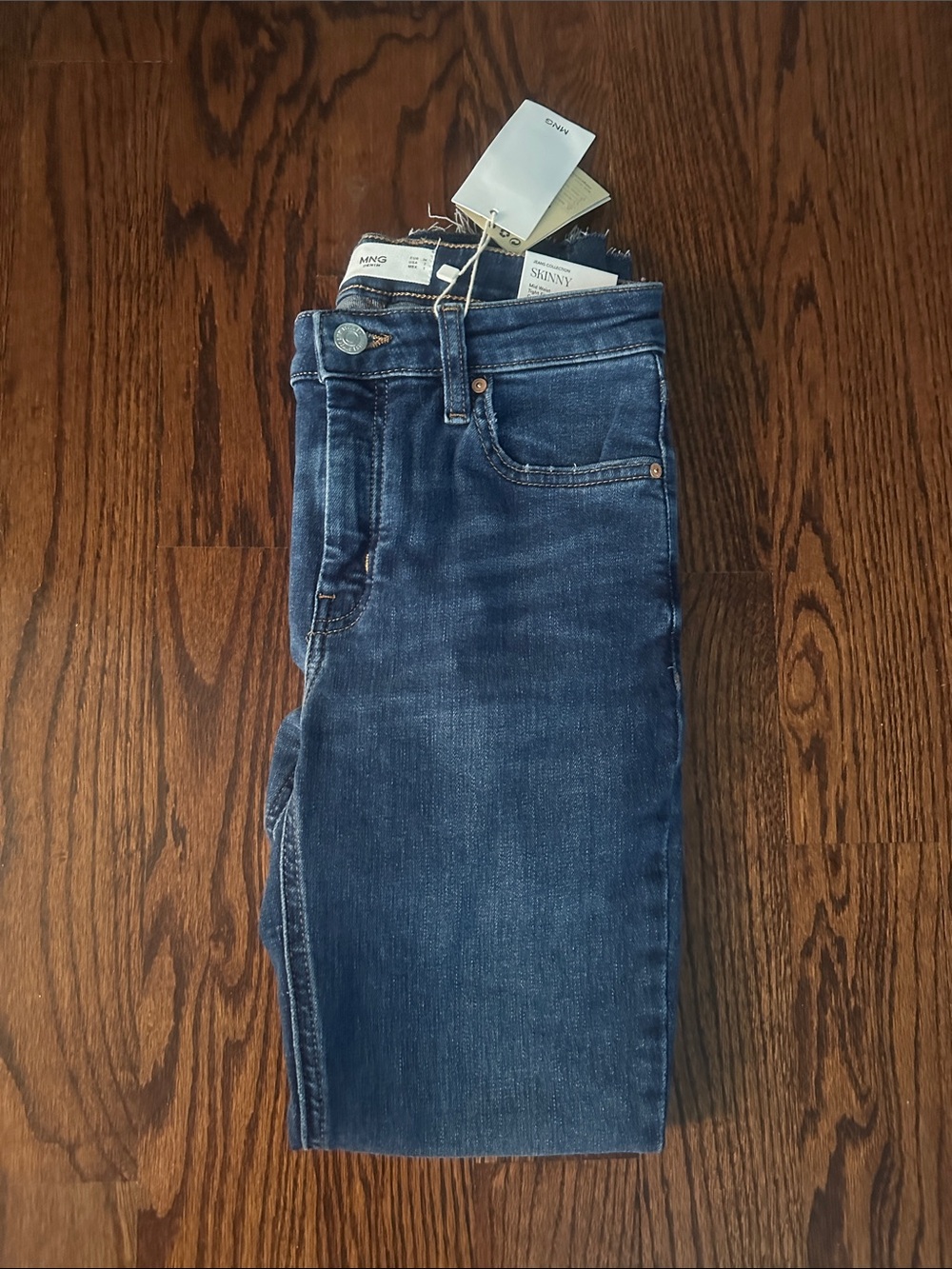 Mango Skinny Jeans in Dark Blue Wash